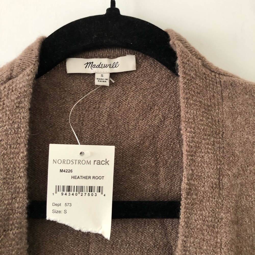 Madewell Brown Cozy Walker Cardigan S - Picture 6 of 8